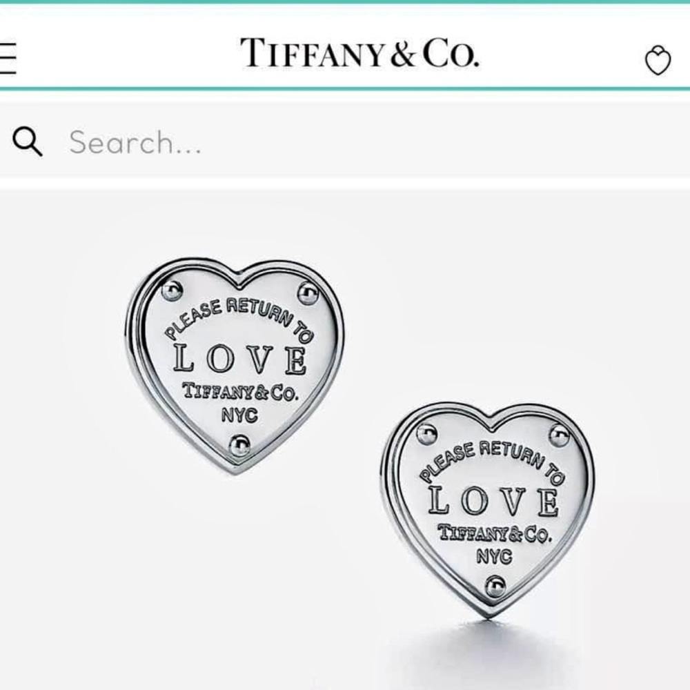 🔴Authentic TIFFANY & CO LOVE Heart Stud Earrings🔴💙❤️